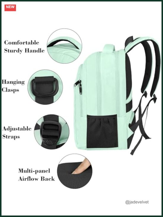 Travel Laptop Backpack 15.6 Inch Slim Lightweight Fashion Water Resistant main image 4